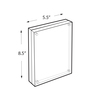 Azar Displays 8.5" x 5.5" Vertical/Horizontal Acrylic Block Frame 104435